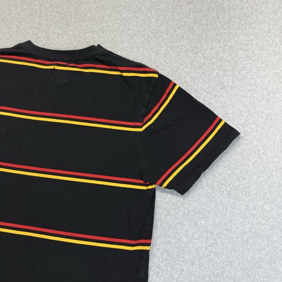 Vans Sunflower Stripe T-Shirt Womens Large Black Red Yel Embroidered VN0A4PPNKCZ - Picture 13 of 15